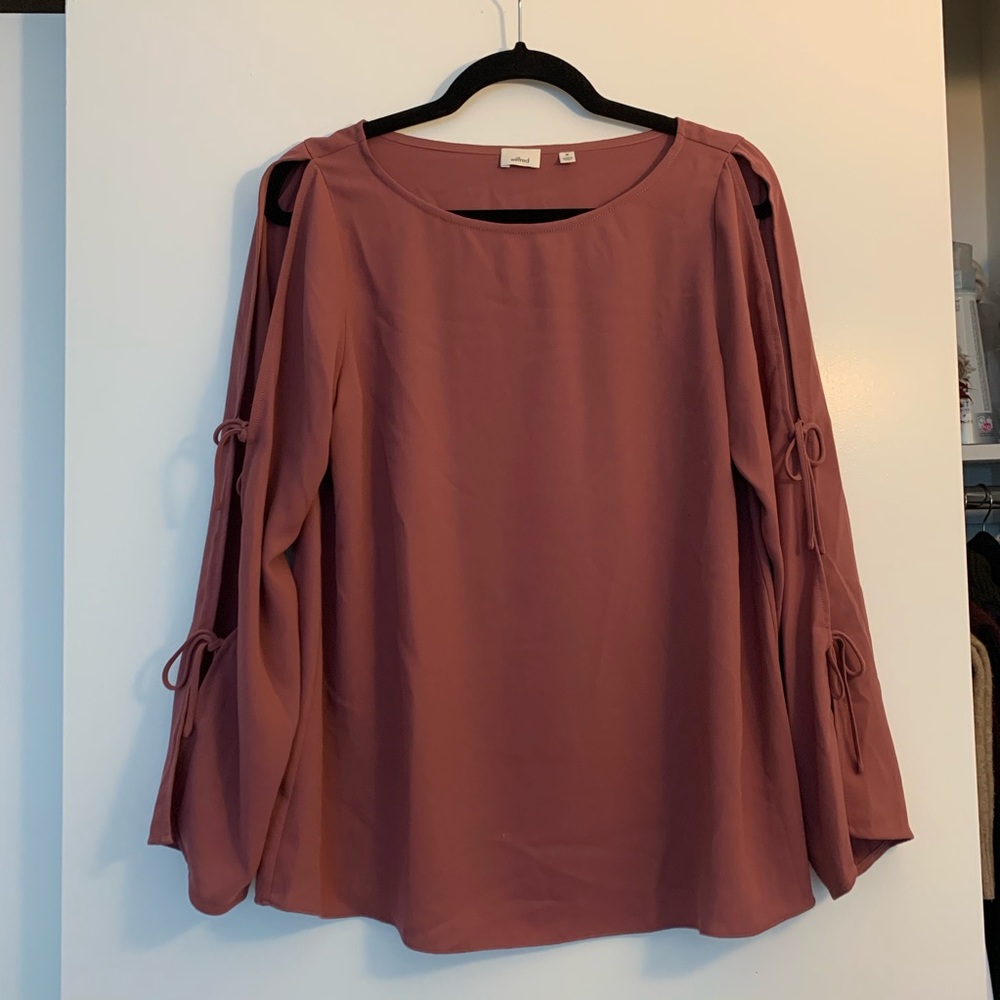 Aritzia Wilfred Pozzi Blouse Mauve Pink